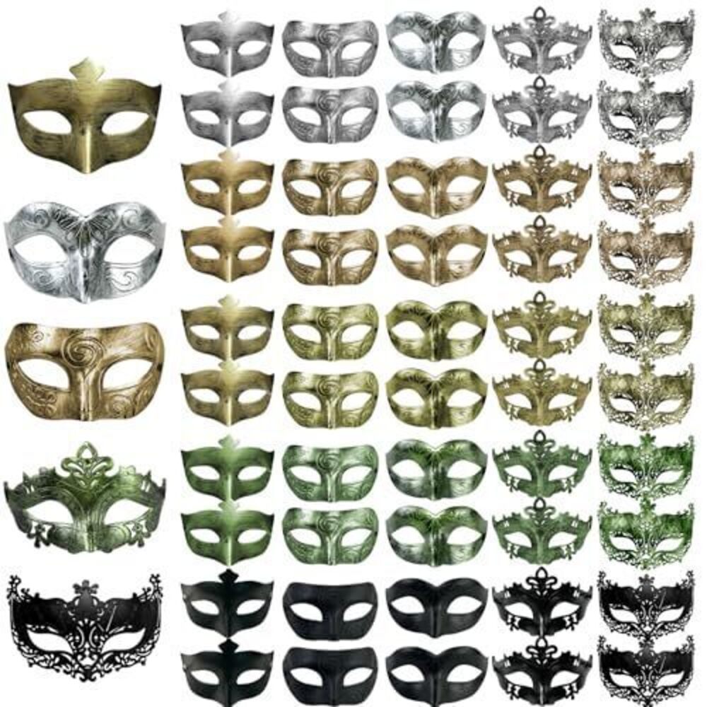 7778 50 Pieces Masquerade Mask Vintage Venetian Masquerade Masks Antique